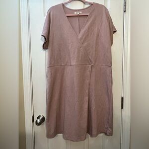 🦋 Madewell Dusty Pink Midi Dress size 1x